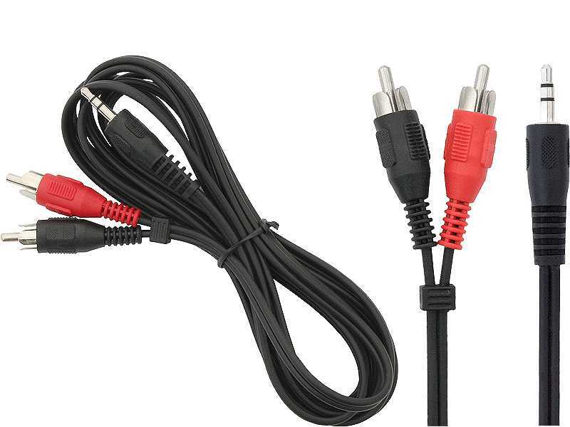 Ficha de ligação 3,5st-2x ficha Rca 15m