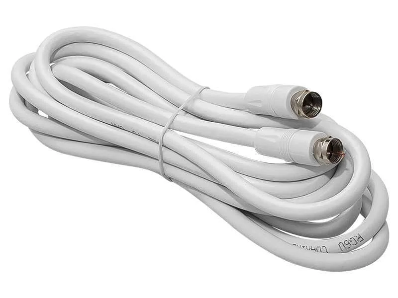 Conector de ficha F para ficha F 3m Branco