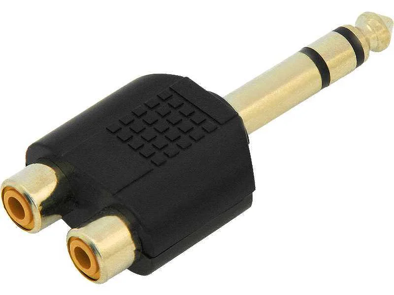 Conector Divisor 63st-2 Tomada Rca Ouro