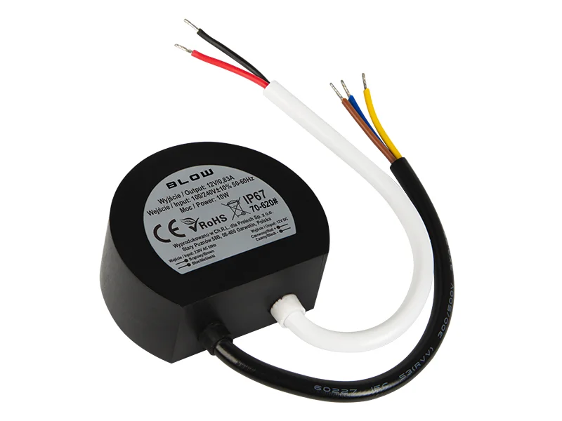 12v/0,83a 10w Preto