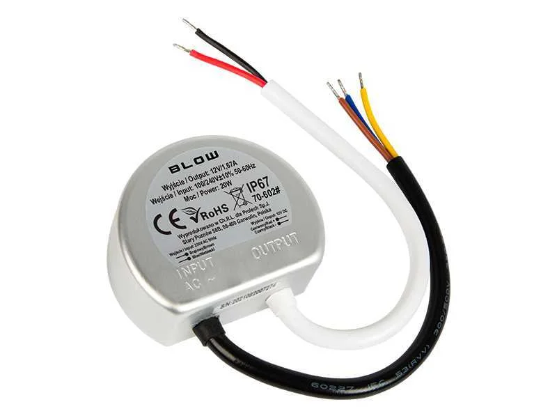 Caixa de Alimentação de 12v/1,67a 20w com Pulsação de Metal