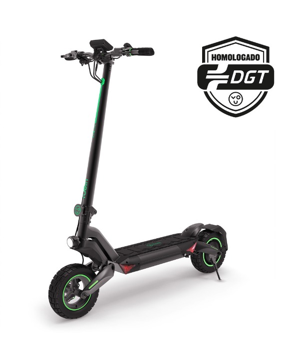 Youin Scooter Electrico Xlmax Homologado Dgt - Doble Suspensión - Rueda 10" Offroad- Frenos Hidrauli