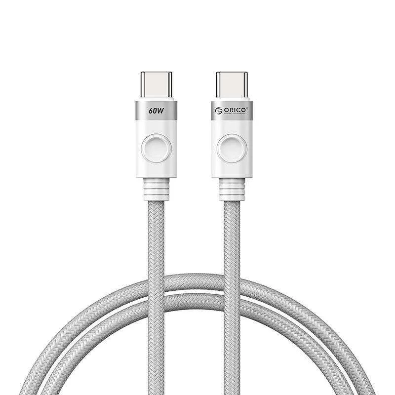 Cabo de Carregamento Orico 60w Usb-C para C - Branco