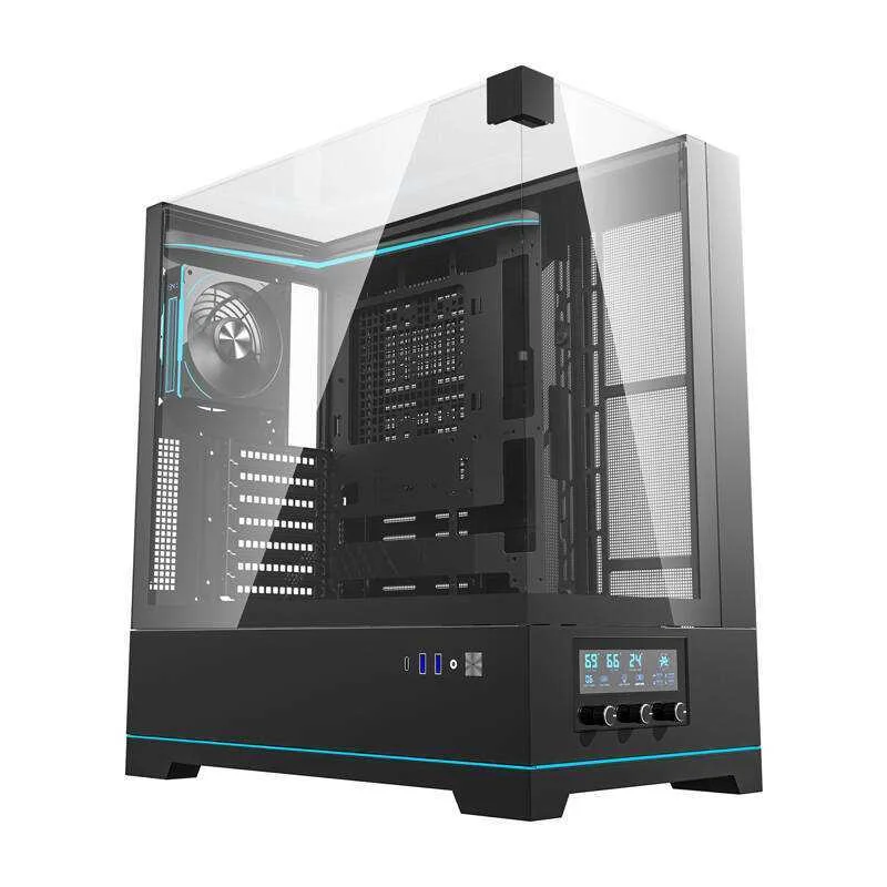 Darkflash Dy450 Pro Computer Case + Fan (Black)