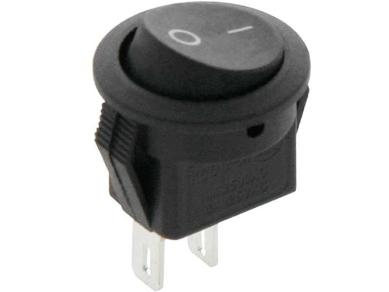 Interruptor Mk101-8c On-Off Preto Redondo-2p