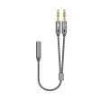 Cable Adaptador Aisens Audio Jack 3.5 4p/H-2xjack.