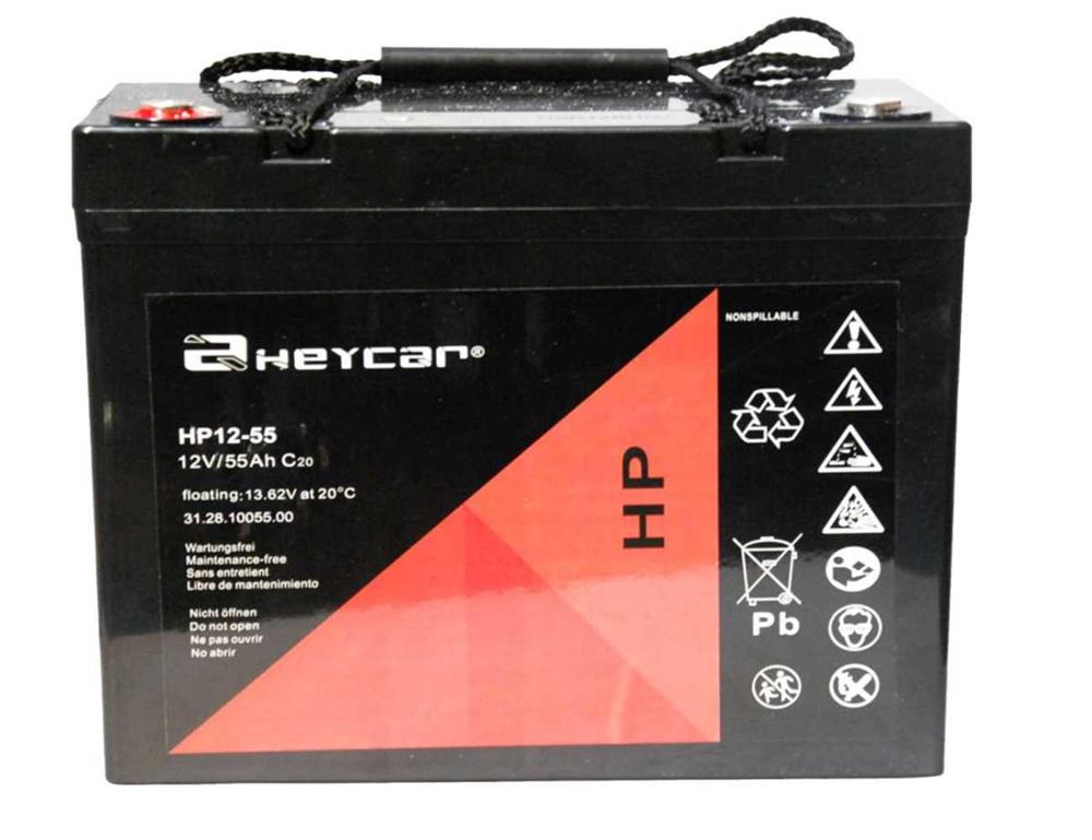 Batería 12v 55ah Heycar Hp 229x138x210/216 (L X W X H)