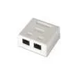 Roseta de Superficie Aisens Rj45 Cat.6 Utp 2 Toma.