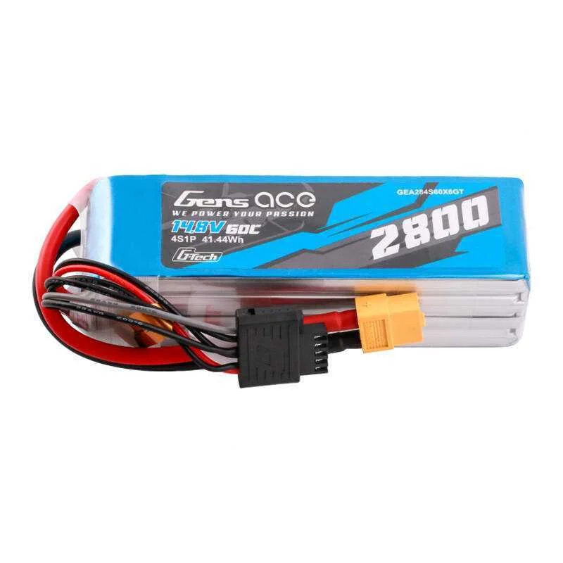 Gens Ace G-Tech Soaring 2800mah 14.8v 60c 4s1p Lipo  Xt60