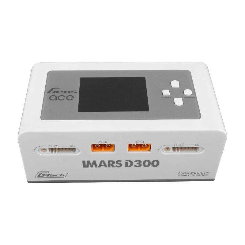 Gens Ace Imars D300 G-Tech Channel Ac/Dc 300w/700w Rc Battery Charger-Eu White