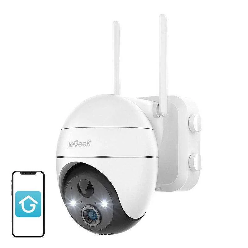 Câmara de Exterior Sem Fios 3mp Wifi Iegeek Zs-Gx1s W