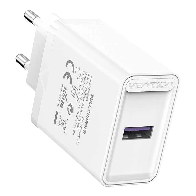 Carregador Usb 225w Vention Facw0-Eu Branco