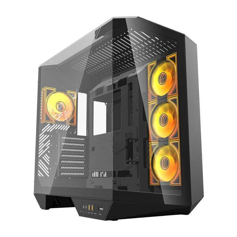 Darkflash Dy470 Computer Case (Black) + 4 Fans