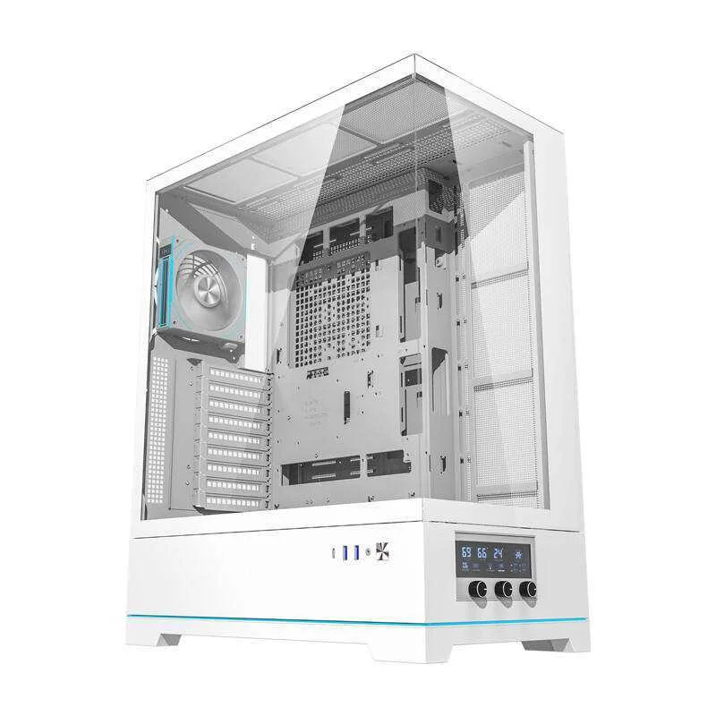 Darkflash Dy451l Pro Computer Case (White) + 1 Fan