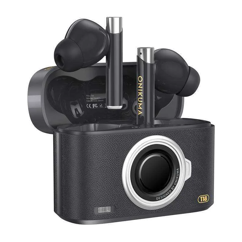 Auscultadores intra-auriculares Onikuma T18 preto