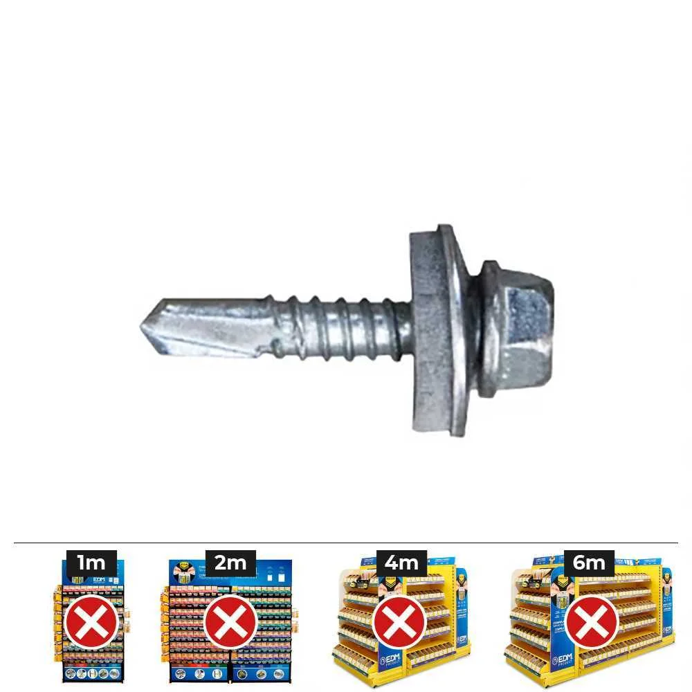 Caixa 250 unidade. parafuso 7301 broca cabeça hex.