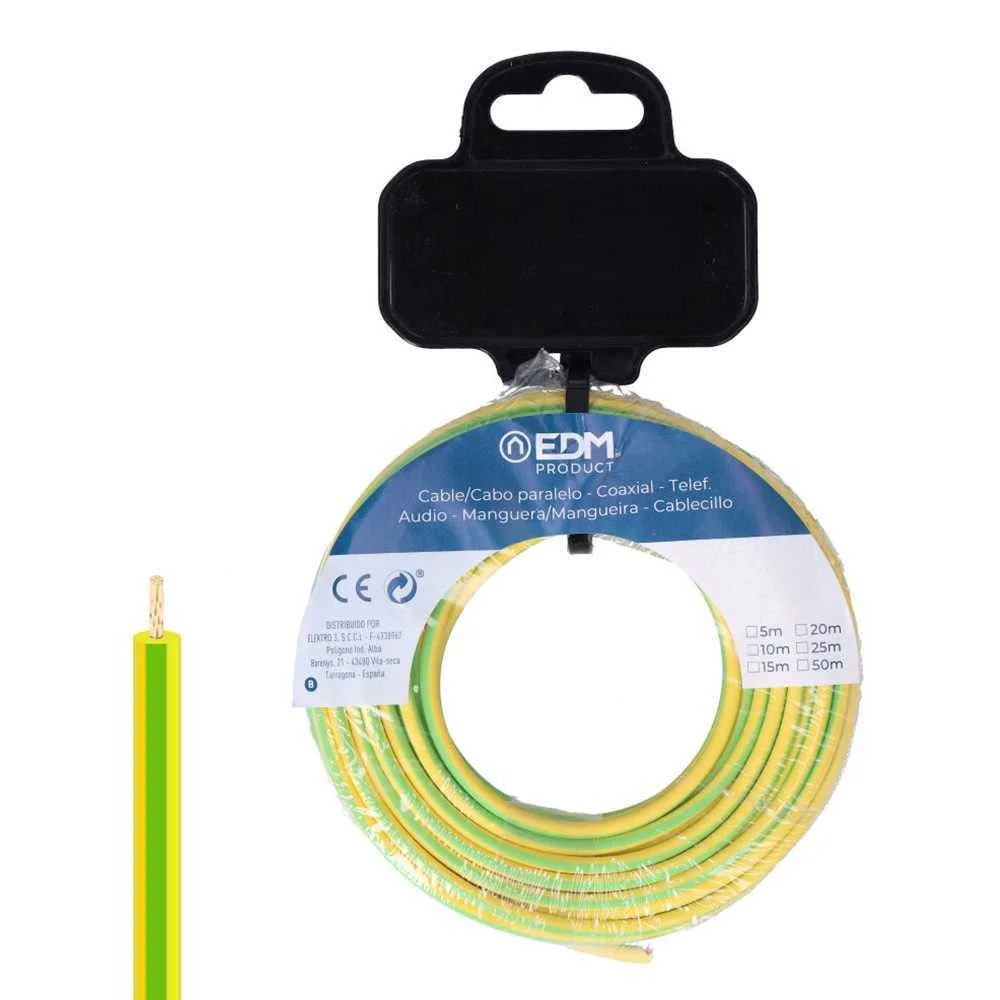 Cabo h07z1-k 6 mm2 bicolor 5 m