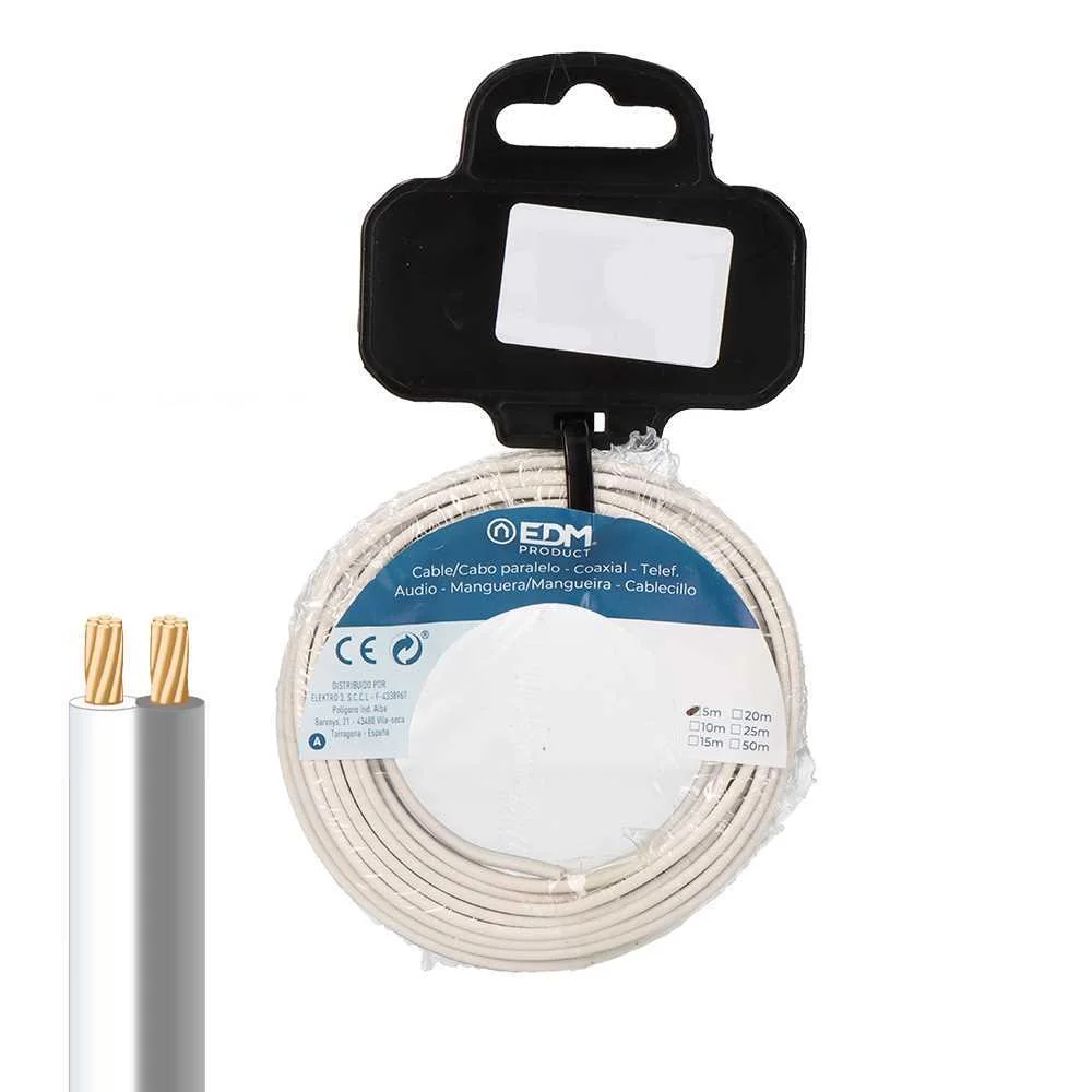 Carretel paralelo 2 x 1,50 mm2 branco/cinza "audi.
