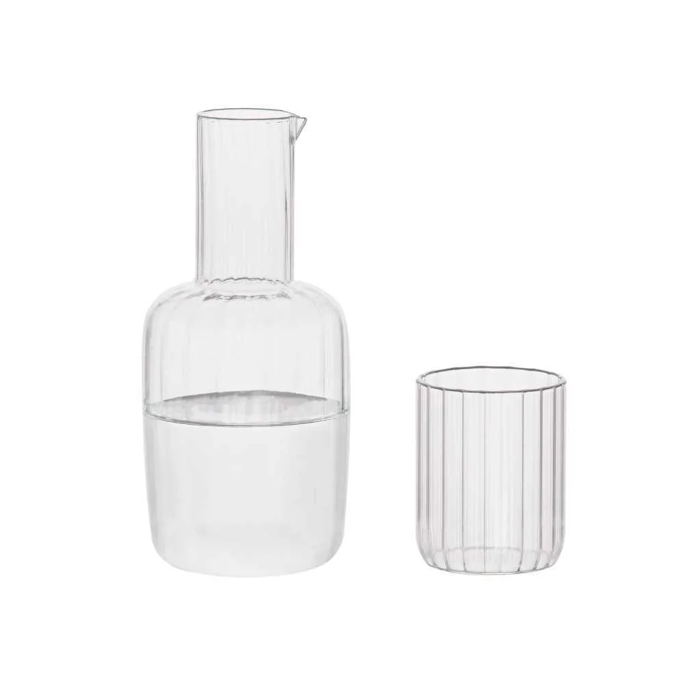 Jarro de água em vidro + vidro, 800 ml