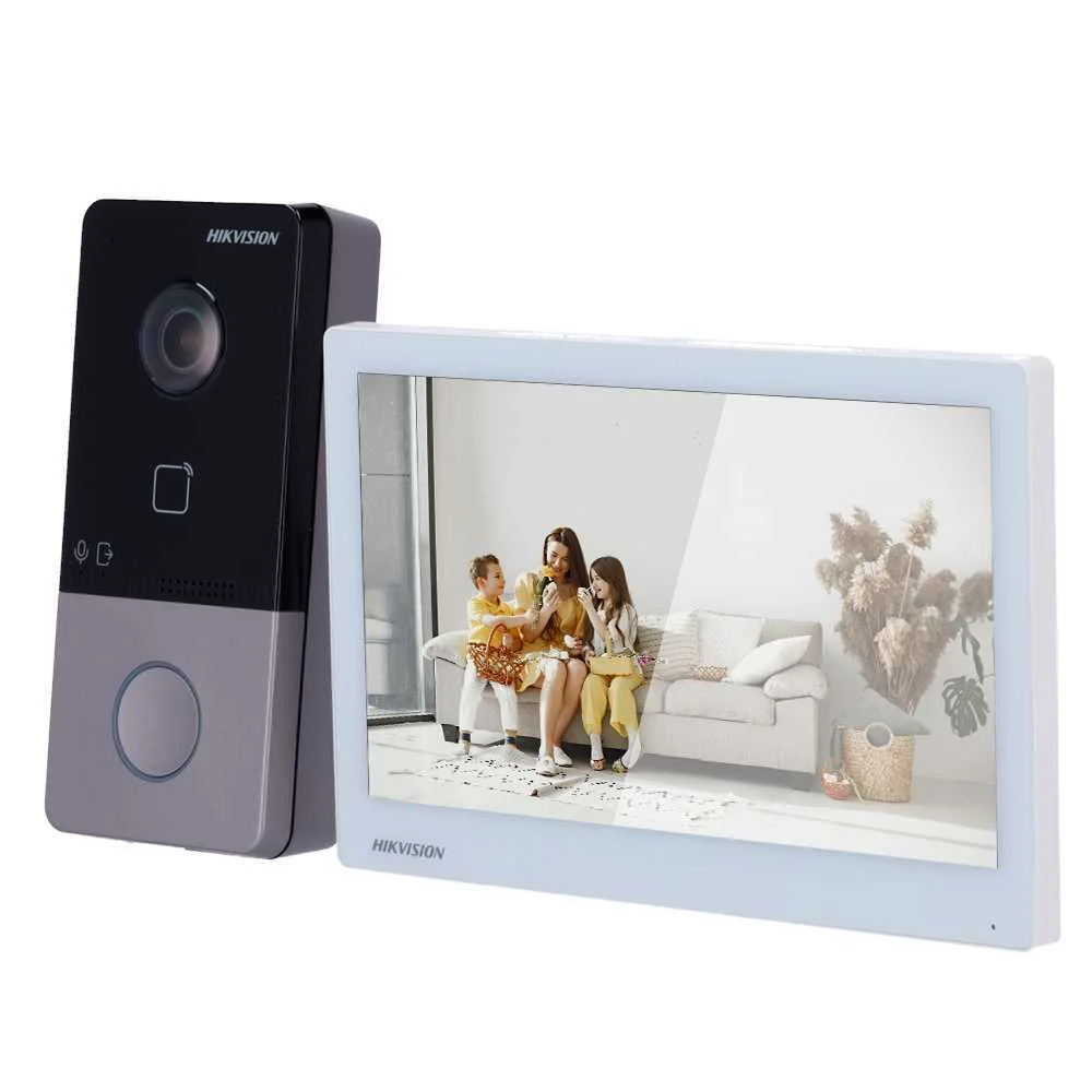 Kit de Videoporteiro - Tecnologia Ip & Wifi - Placa e Monitor - Permite 16 Monitores Mais - Leitor M
