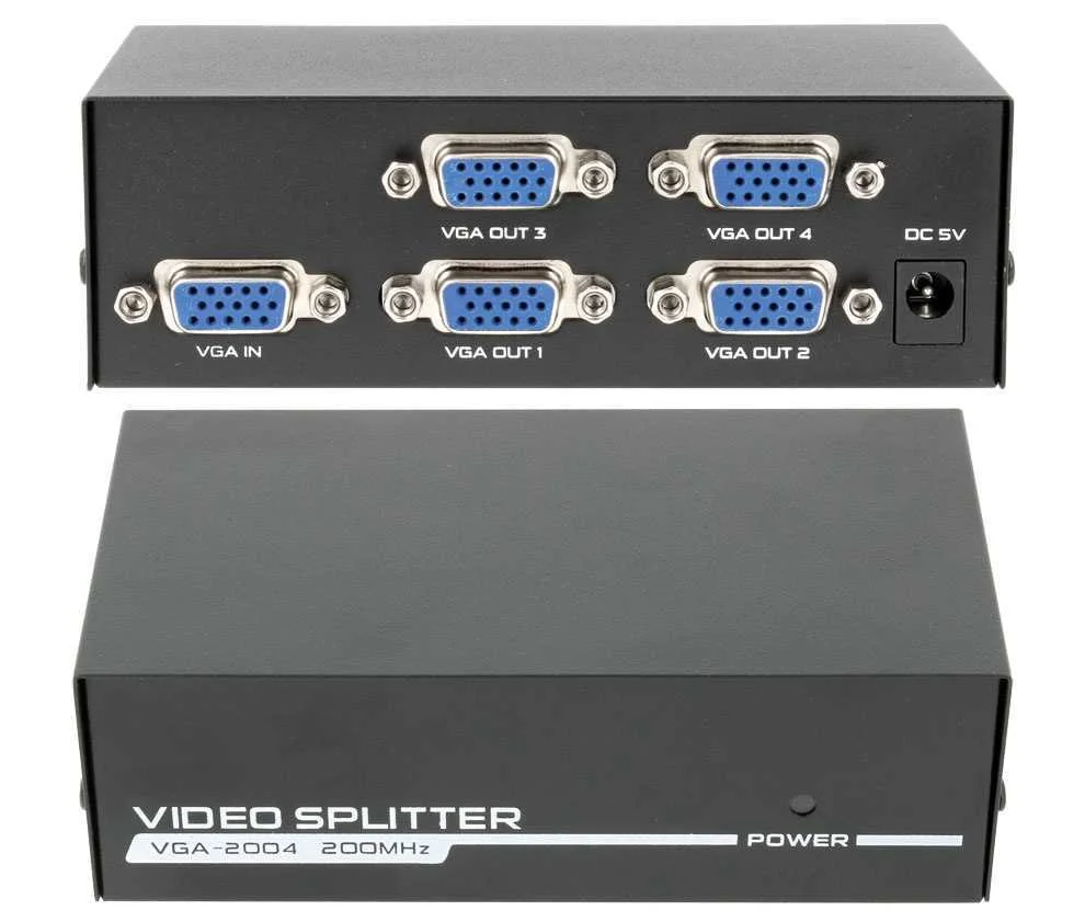 Divisor de Vga Ativo 1 Entrada 4 Sa&iacute;das