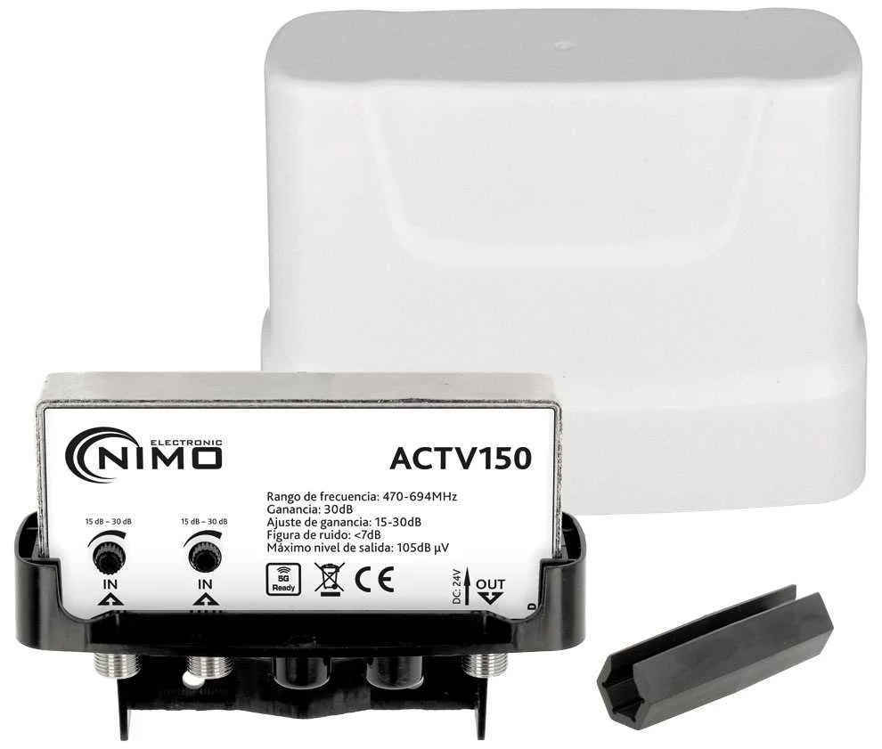 Amplificador Exterior de Mástil para Antena Tv 2e.