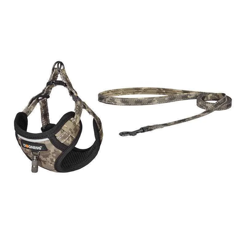 Conjunto para cães Arnês e trela Dogness (Camo)