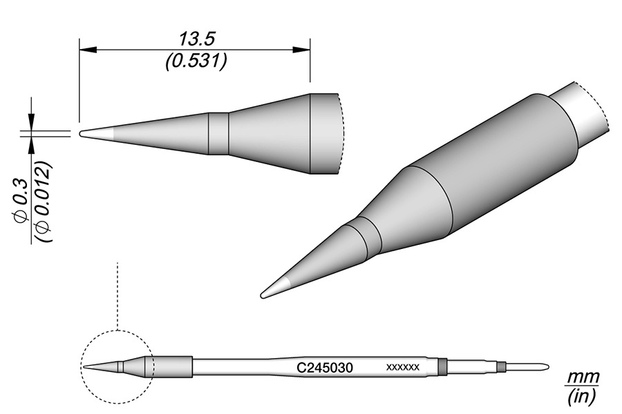 Cartucho Cónico Ø 0,3