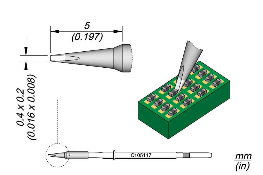 Chisel Cartridge 0.4 X 0.2