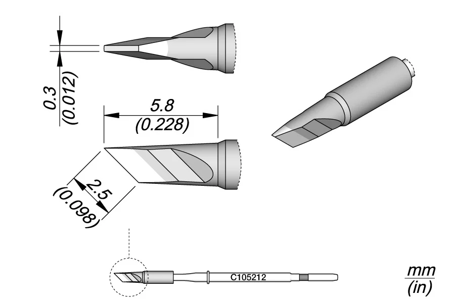 Knife Cartridge 2.5 X 0.3