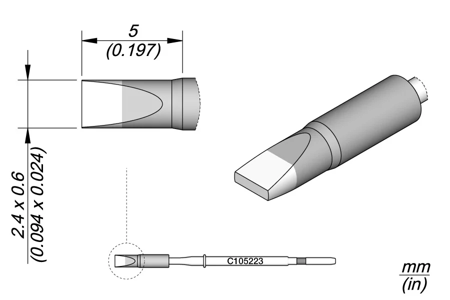 Chisel Cartridge 2.4 X 0.6