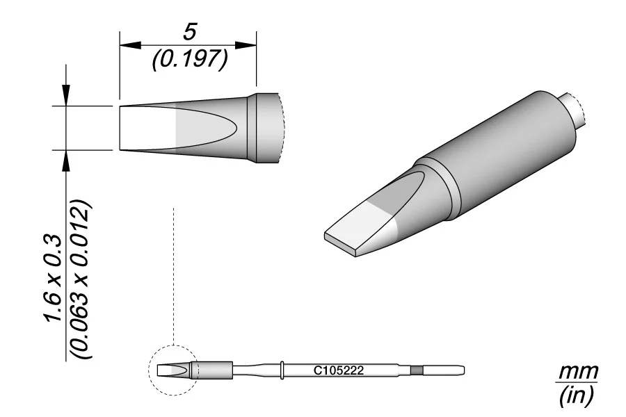 Chisel Cartridge 1.6 X 0.3