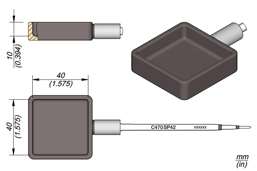 Solder Pot Cartridge 40 X 40