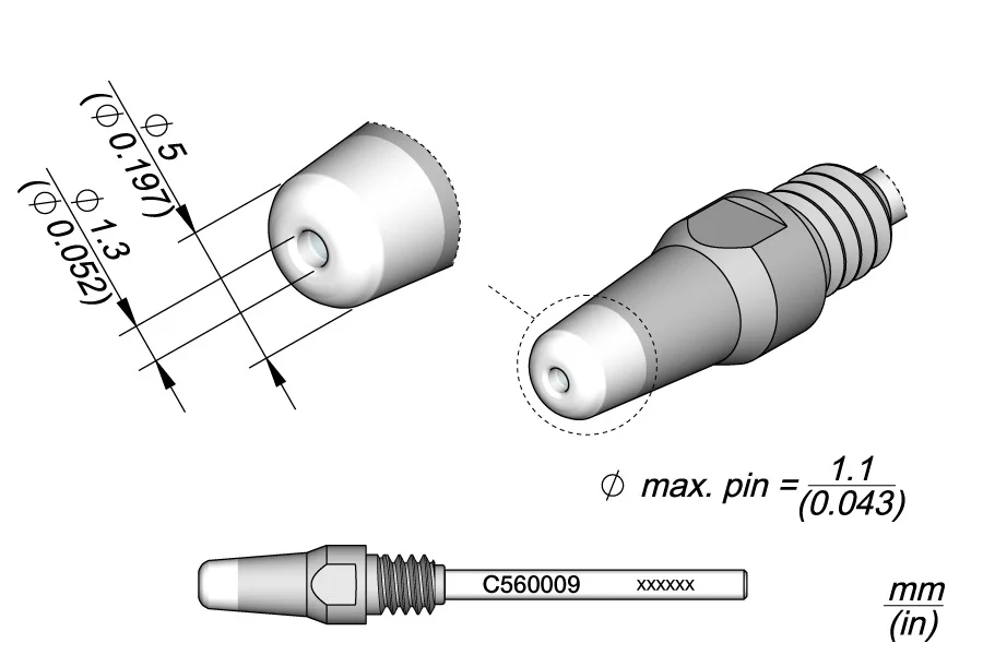 Through-Hole Desoldering Tip Ø 1.3