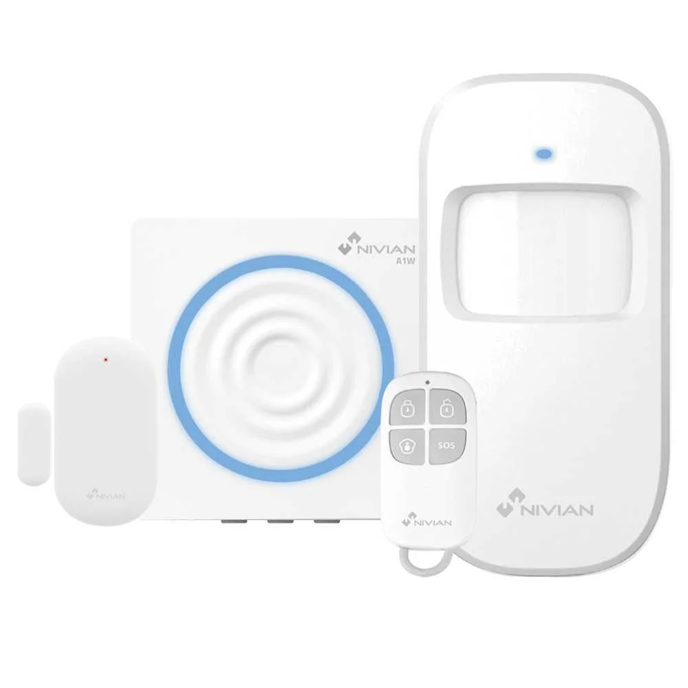 Kit de Alarme Nivian Smart - Central/Siren + Pir .