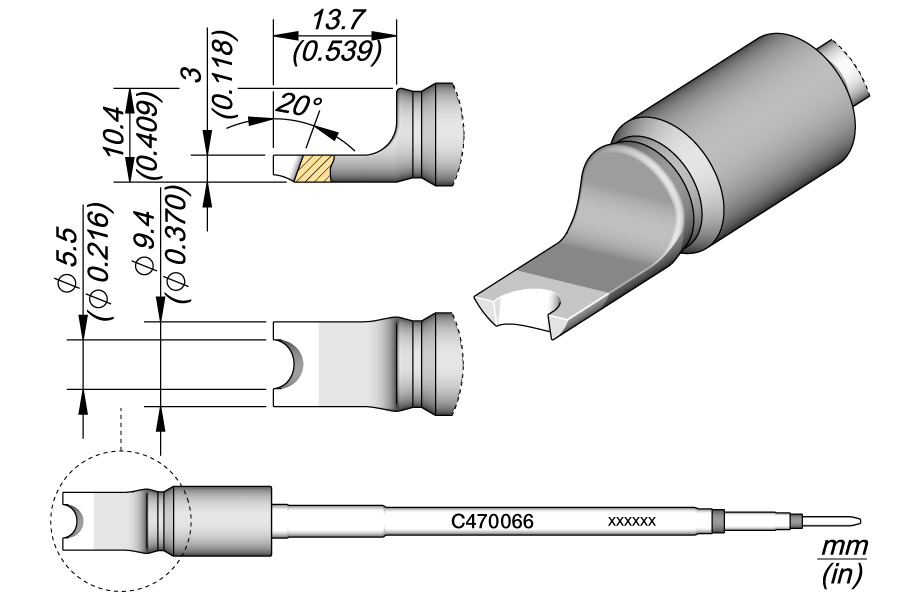 Pino / Conector Ponta Ø 5,5