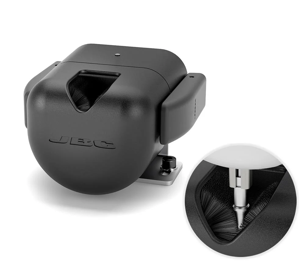 Limpador de pontas para robots com escovas de fib.