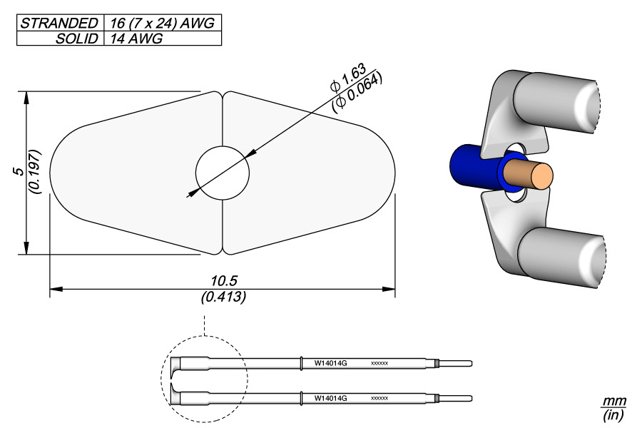 Pontas 14g Ø 1,63mm