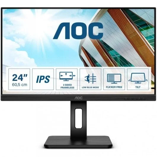 Monitor Aoc 24p2q LED 75hz 23.8" Preto