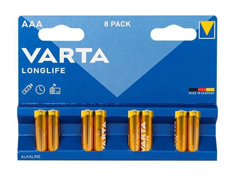 Pilha alcalina AAA 1,5 Lr3 Varta Longlife