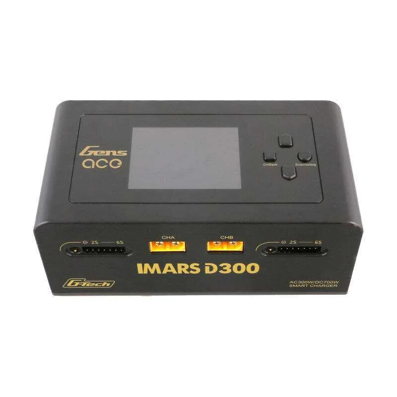 Gens Ace Imars D300 G-Tech Channel Ac/Dc 300w/700w Rc Battery Charger-Eu Black