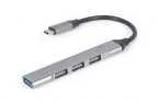 Concentrador Gembird Usb Tipo C - 4p (Usb3 X 1 Pu.