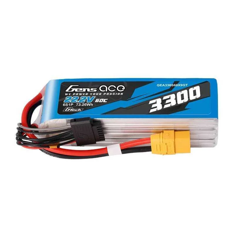 Accumulator Lipo Gens Ace G-Tech 3300mah 22.2v 60c 6s1p Xt90