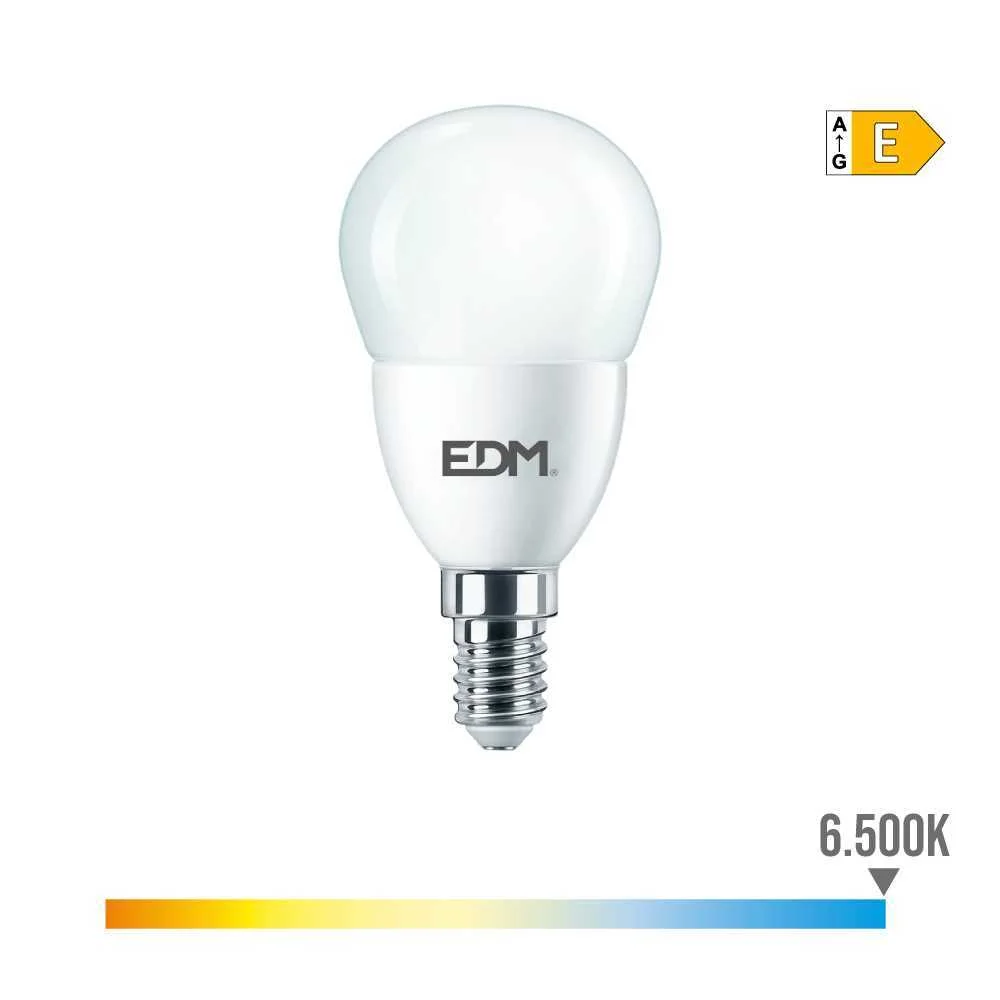 Lâmpada Esférica LED E14 7w 806lm 6500k Luz Fria .