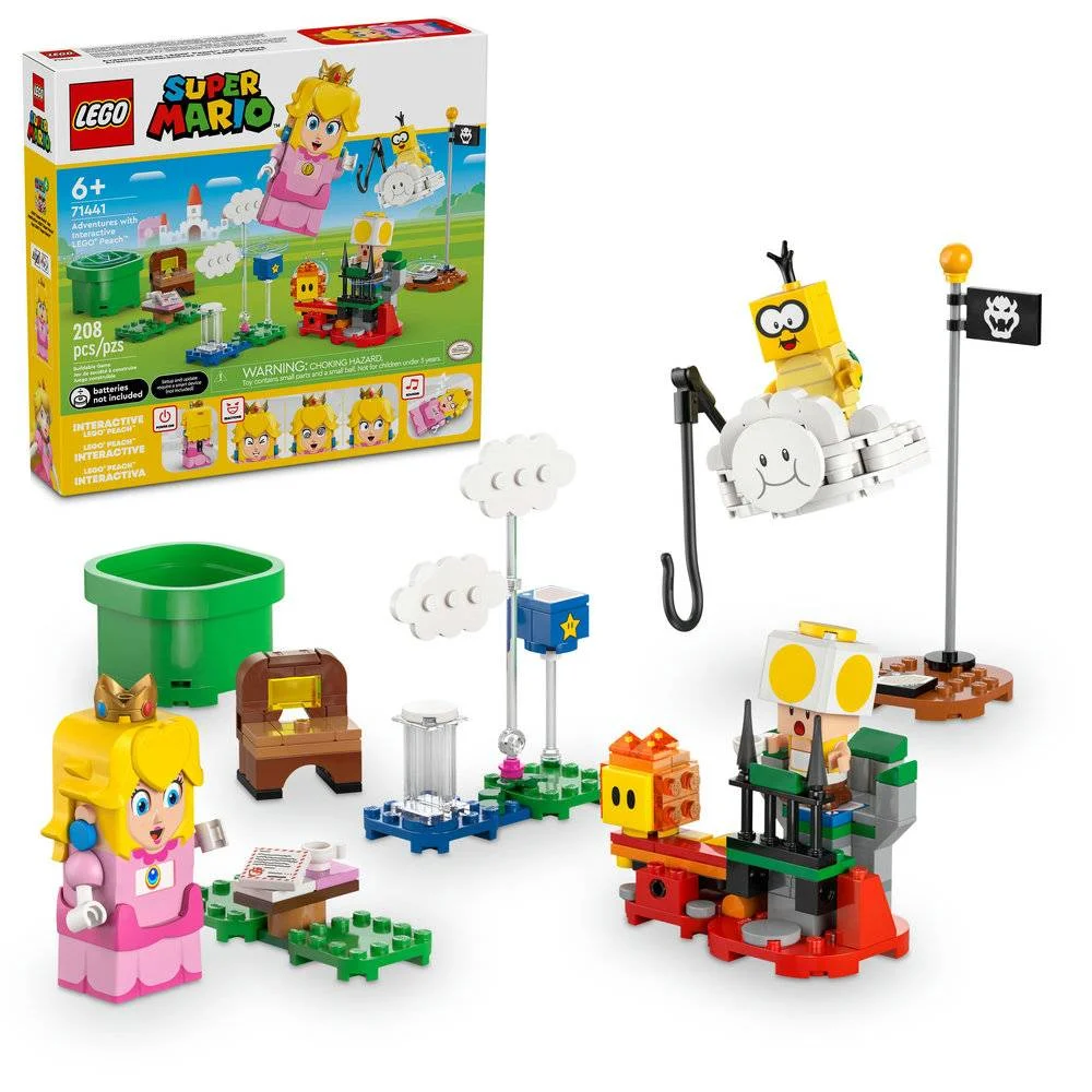 Lego Super Mario: Aventuras Interativas com o Lego Peach | Idades 6+ | 208 Peças | Item 71441