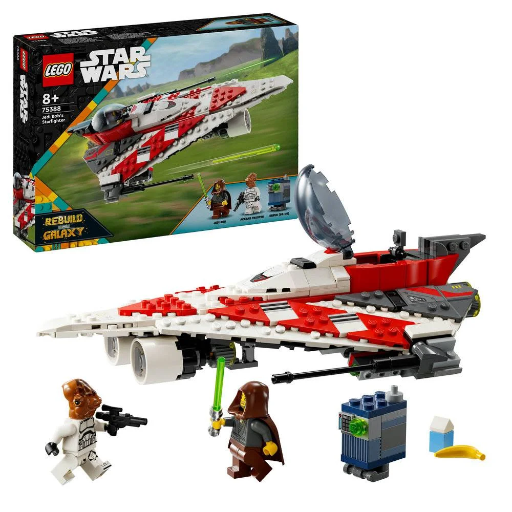 Lego Star Wars: Starfighter de Jedi Bob | Idades 8+ | 305 Peças | Item 75388