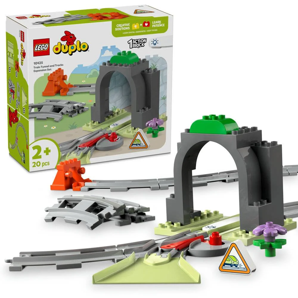 Lego Duplo Town: Set de Expansão de Túnel e Carris para Comboio | Idades 2+ | 20 Peças | Item 10425