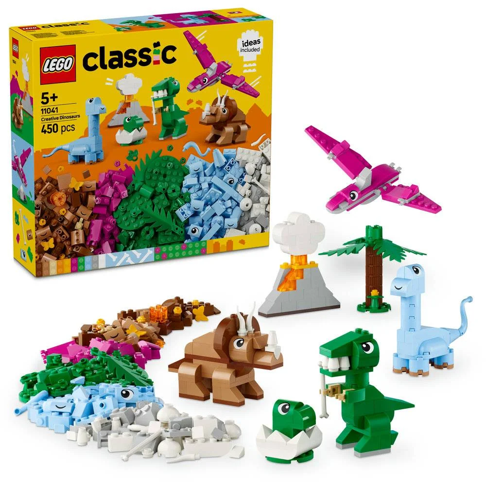 Lego Classic: Dinossauros Criativos | Idades 5+ | 450 Peças | Item 11041