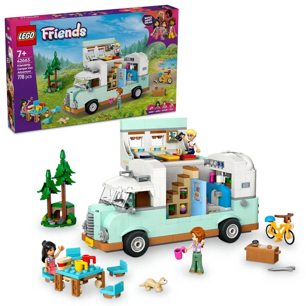 Lego Friends: Aventura Na Autocaravana da Amizade | Idades 7+ | 778 Peças | Item 42663