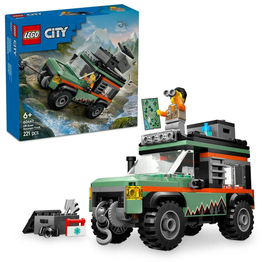 Lego City: Carrinha de Montanha 4x4 Todo-O-Terreno | Idades 6+ | 221 Peças | Item 60447